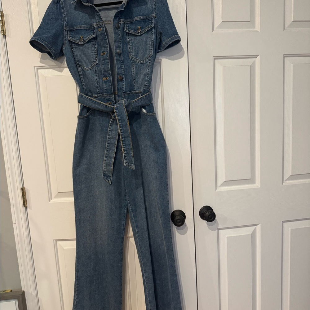 Avec Les Filles Blue Denim Overalls